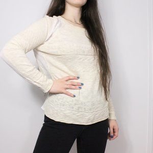 *Line Cream and White Light Weight Long Sleeve